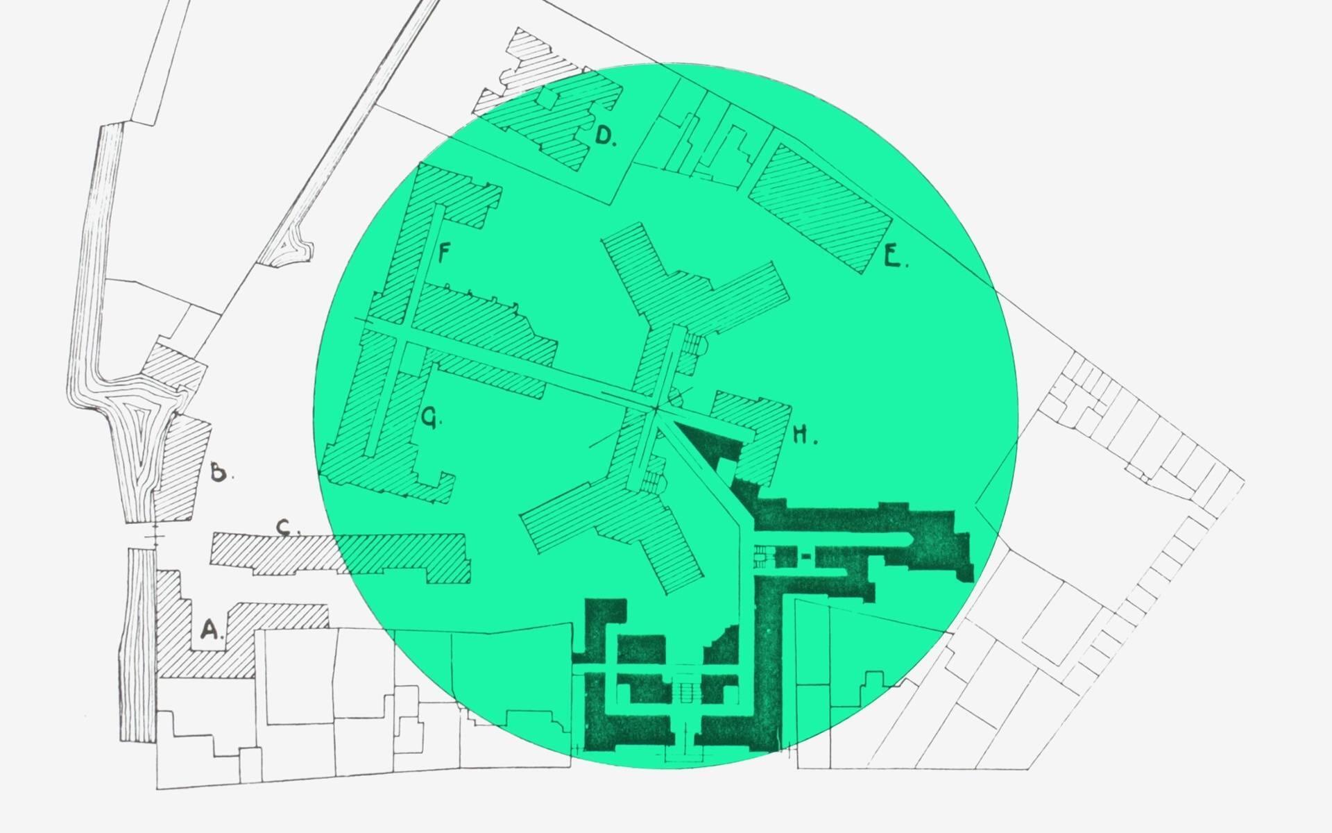 Het GZG-terrein (Gasthuiskwartier) in de Bossche binnenstad.